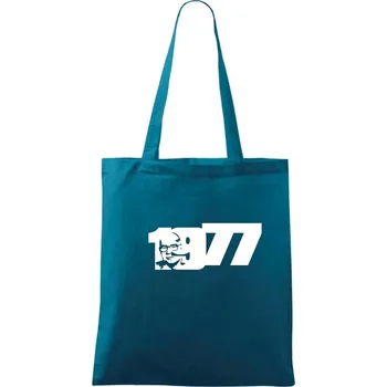 Husákovo dítě - 1977 - Taška bavlněná - 42 x 38 cm ( Petrolejová )