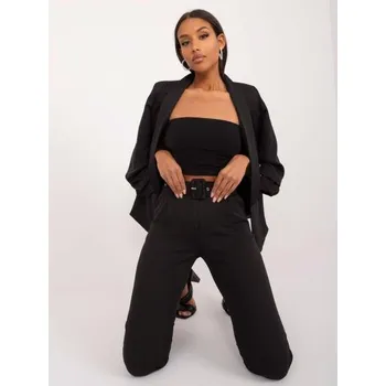 Dámské kalhoty Dámské kalhoty zlátky OCH BELLA černé