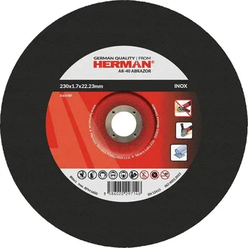 Řezný kotouč Řezný kotouč HERMAN AR-40 Abrazor | na nerez | s prolisem | TYP 42 230x1,7x22,23mm