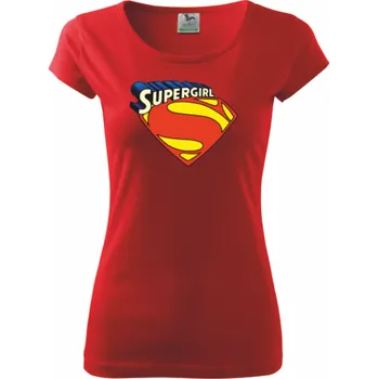 Dámské tričko ON-DESIGN Dámské tričko se SUPERGIRL Velikost: 2XL, Barva: červená