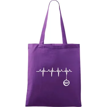 EKG Vánoční ozdoba - Taška bavlněná - 42 x 38 cm ( Fialová )