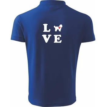 Pánská košile Shih Tzu love - Polokošile pánská Pique Polo 203 - 4XL ( Královská modrá )