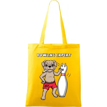 Nákupní taška Bowling expert (Hana-creative) - Taška bavlněná - 42 x 38 cm ( Žlutá )