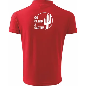 Pánská košile Go climb a cactus - Polokošile pánská Pique Polo 203 - L ( Červená )