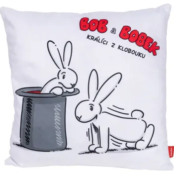 Moravská ústředna Polštář 30x30 cm Bob a Bobek cvičit