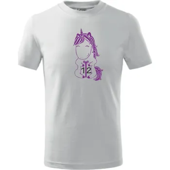 ON-DESIGN Tričko s potiskem JEDNOROŽCE Velikost: 110 cm/4 roky, Barva: bílá