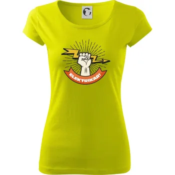 Elektrikář blesk - Dámské triko Pure - L ( Limetková )