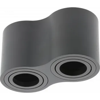 Stropní svítidlo AVEIRO DUO BIS, hliník, 160x80x90mm, IP20, max 20W*2, kulaté, černé