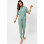 Soft Cotton Luisa Moretti Dámské bambusové pyžamo VALERIE XL Mentolová Luisa Moretti Dámské bambusové pyžamo VALERIE XL Mentolová - 8680404153162