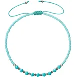 EVOLUTION GROUP CZ Textilní Miyuki náramek turquoise - 13037.3