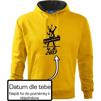 Pánská mikina Bachelor Crew - Mikina pánská Cape s kapucí - S ( Žlutá )