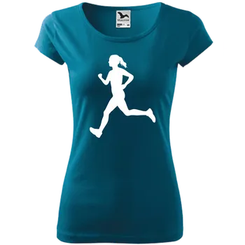 ON-DESIGN Dámské tričko s BĚŽKYNÍ Velikost: XS, Barva: petrolejová
