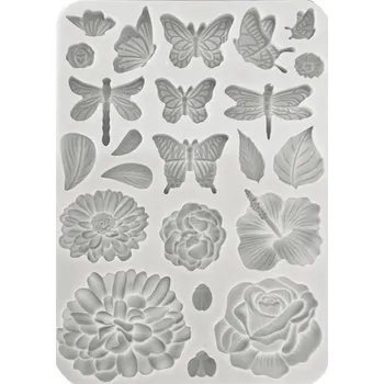 Forma na odlévání Stamperia Silikonová forma na odlévání A5 - motýli a květiny