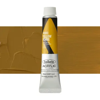 Vodová barva Akrylová barva Holbein Heavy Body - Yellow Ochre Balení: 20 ml