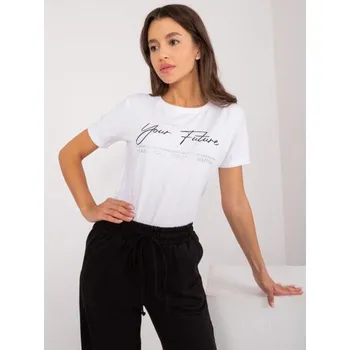 Dámská halenka Dámské tričko s kulatým výstřihem bílé