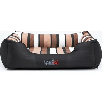 Pelíšek pro psa Hobby Dog Pelíšek COMFORT černý s pruhy Oxford – různé velikosti Velikost L - 65 x 50 cm