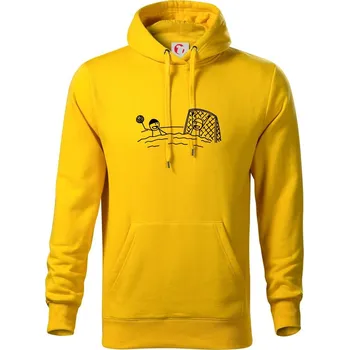 Pánská mikina Vodní Pólo kreslené - Mikina pánská Cape s kapucí - 5XL ( Žlutá )