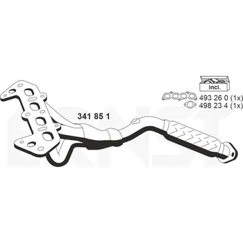 Koleno, výfukový systém ERNST 341851