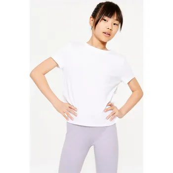 Pánské tričko DOMYOS Dívčí bavlněné tričko 14 LET BÍLÁ