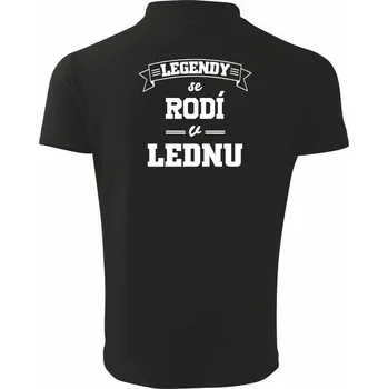 Pánská košile Legendy se rodí v lednu - Polokošile pánská Pique Polo 203 - XL ( Černá )