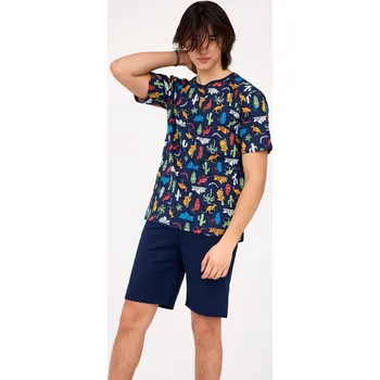 Chlapecké pyžamo Cornette pyžamo chlapecké 265/48 Australia - tm. modrá, 182 (Chlapecké pyžamo krátké Cornette)