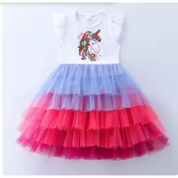 Dívčí šaty Unicorn (Jednorožci) Dívčí šaty s tylovou sukní Jednorožec (Unicorn) Velikost: 6-7 let