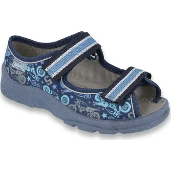 Chlapecké bačkory 969Y159 31 - chlapecké sandálky Befado modré, MOTO Velikost: 33