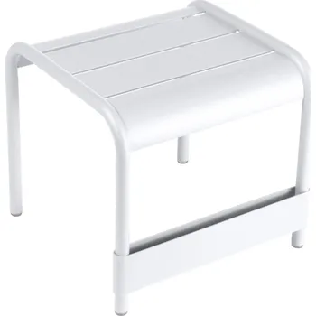 Zahradní stůl Bílý kovový zahradní odkládací stolek Fermob Luxembourg 44 x 42 cm