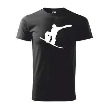 ON-DESIGN Tričko pánské/dětské se SNOWBOARDISTOU Velikost: 134 cm/8 let, Barva: černá