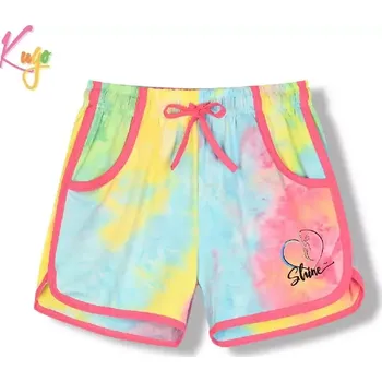 Dámské kraťasy Dámské kraťasy Kugo HS9290 multicolor / růžový lem (dámské bavlněné barevné šortky)
