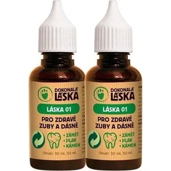Péče o psí chrup Dokonalá láska LÁSKA 01 Pro zdravé zuby a dásně 100 ml