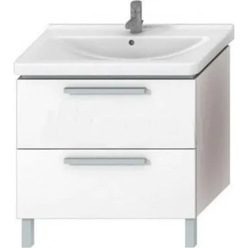 Koupelnový nábytek Jika Cubito skříň pod umyv.85cm se 2 zásuvkami Bílý/Bílý lesklý lak 4.5012.0.172.500.1