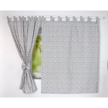 Dětsný nábytek Dětské závěsy 120x160 cm - srdce šedá