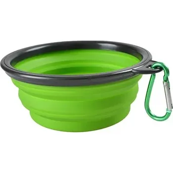 Miska pro psa Praktická cestovní skládací miska na krmivo, či vodu pro domácí mazlíčky (objem 350 ml / 1 l ) Barva: zelená, Velikost: 1 l