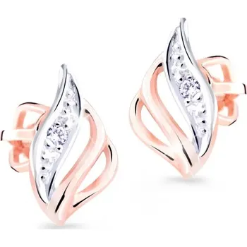 Šperk ŠPERKY-NM, Dámské náušnice v růžovém zlatě 3327 Typ zapínání: šroubek
