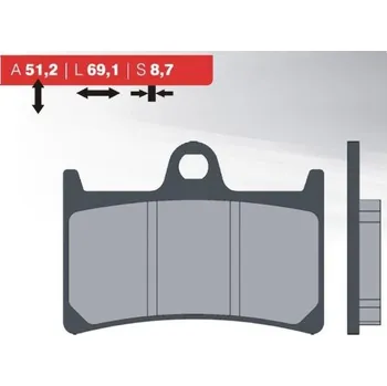 Brzdová destička BRENTA brzdové destičky KH252 / KH380 sintrované barva zlatá (FT 4094) (BRENTA brzdové destičky KH252 / KH380 sintrované barva zlatá (FT 4094))