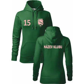 ON-DESIGN Klubová mikina dámská Velikost: S, Barva: lahvově zelená