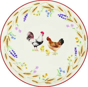 Talíř Easy Life, Itálie Easy Life - Porcelánový dezertní talíř Country Life - 19 cm Barva: jako na obrázku