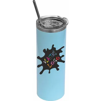 Termohrnek ON-DESIGN Nerezový termo pohárek s brčkem Barva: nebesky modrá