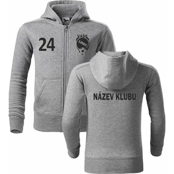 ON-DESIGN Klubová mikina dětská Velikost: 146 cm/10 let, Barva: tmavě šedý melír