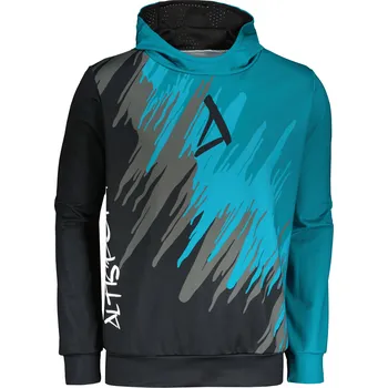 Pánské oblečení Pánská funkční mikina premium ALTISPORT VOJ/ALM006MI01 ČERNÁ/PETROLEJOVÁ XXXL