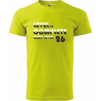 Pánské oblečení ON-DESIGN Tričko pánské/dětské LEVEL COMPLETE Velikost: 2XL, Barva: limetková