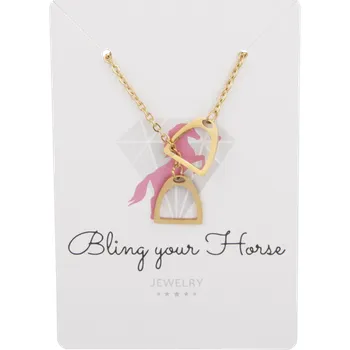 Řetízek Blingyourhorse Zlatý řetízek s dvěma třmeny