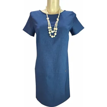 Dámská sukně Ariatex Dámské šaty Seven ZORA - len, jeans vel. 38