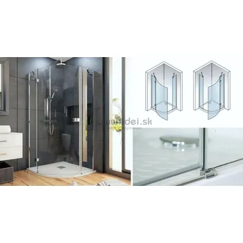 Aquatek SMART S5 čtvrtkruhový sprchový kout 90x90 cm (Čtvrtkruhový sprchový kout Aquatek SMART S5)