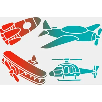 Šablona, DOPRAVA - LETADLA A RAKETA, 29,7X21 cm, 1 kus