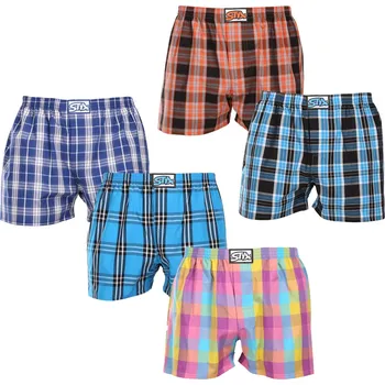 Trenýrky 5PACK pánské trenky Styx klasická guma vícebarevné (5A102230) XL Možnost vrácení zboží ZDARMA do 120 dnů!