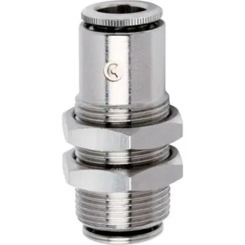 Příslušenství k zahradní technice Camozzi Šroubení nástrčné 6590-6 pro montáž do panelu