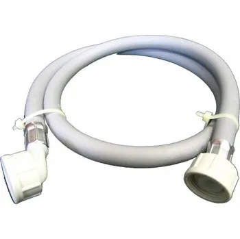 Pračková hadice napouštěcí, rovná - koleno, matka - matka, 250 cm