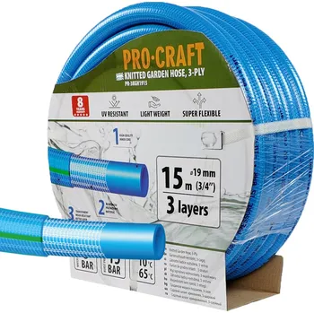 Zahradní hadice Modrá zahradní hadice Procraft PR-3KGH1915 3 vrstvy, 3/4" 15 m